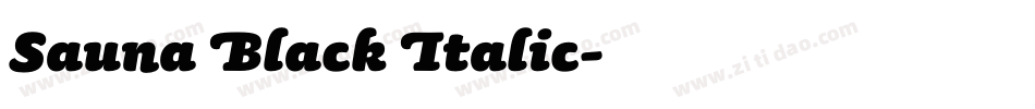 Sauna Black Italic字体转换